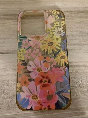 Rifle Paper Co. Multicolor Floral iPhone Case with Pink & Yellow Blooms